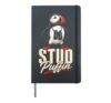 Bird Watching Stud Puffin Funny Birder Gift Hardcover Journal, Black