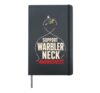 Bird Watching Support Warbler Neck Awareness Hardcover Journal, Black