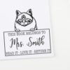 Birman Cat This Book Belongs to Stamp, Duo Hand Mount, 1-5/8 Square