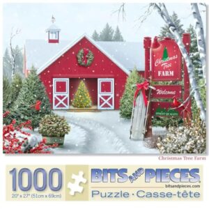 Bits and Pieces Jigsaw Puzzles for Adults 1000 Pieces - Christmas Tree Farm