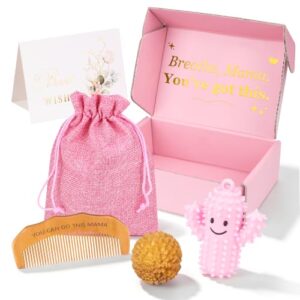BLAAROOM Wooden Labor Comb & Birth Comb Set with Acupressure Massage Ball