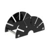 Black Acrylic Mail Organizer for Desk Curved Letter Sorter 6.5 Inch