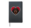 Black and Tan Coonhound Heart Hardcover Journal, Black