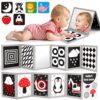Black and White Baby Toys Tummy Time Mirror High Contrast Book Flash Card