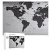 Black and White World Map Adults Wooden Puzzles for Home Decor, Unique Shaped Puzzle with Exquisite Box, Personalized Wooden Jigsaw for Family Game Gift, Travel, Art Decor 500 PCS
