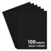 Black Construction Paper Bulk 100sheets 9x12 (30lb/110gsm)