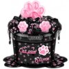 Black Crystal Slime Set, Pink Cat Paw Party Favors Toys for Girls and Boys