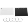 Black Index Cards with Metal Binder Rings for Studying