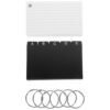 Black Index Cards with Metal Binder Rings for Teachers and Commuters