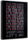 Black Inspirational Canvas Wall Art,Motivational Picture Wall Decor
