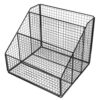 Black Iron Layered Book Rack Desktop Organizer for Office and Bedrooms