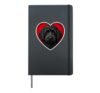 Black Labradoodle Doodle Heart Hardcover Journal, Black