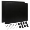 Black Magnetic Board for Wall, 40" x 20" Magnet Bulletin Memo Board for Notes,Photos,Cabinet etc with Dual Lock Tape and Screws (1, 40 * 20inch) (2, 23.6 * 15.7inch)
