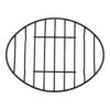 Black Metal Bakeware, Oval Cooling Drying Cake Rack, Heavy Duty Roasting Grill with Integrated Feet, 12.2 x 8.7 x 1.2 in for Cookies, Bread, Pastries