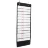 Black Pocket Chart with Hanging Hooks and Dry Erase Cards