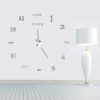Blaihild 3D DIY Frameless Wall Clock Sticker Kit Self Adhesive Large Wall Clock Decal for Living Room Office Bedroom
