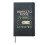 Blanket Burrito Cozy Introvert Fleece Cocoon Winter Nap Hardcover Journal, Black