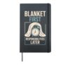 Blanket Burrito Cozy Introvert Fleece Cocoon Winter Nap Hardcover Journal, Black