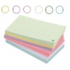 Blank Index Note Cards with Binder Ring, Paper Flashcards for Writing