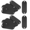 Blank Name Plate with Double Hole Aluminum Alloy Black 30pcs Oval