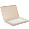 Blank Office Stamp Ink Pad Large Square Beige Plastic