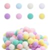 BLAZWF 100 Pcs 1 Inch Pom Poms, Assorted Colors Fluffy Craft Balls for DIY