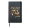 Blessed by God for 74 Years 74th Birthday Party Queen Hardcover Journal, Black