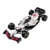 BLGYWM 1:8 Scale Open-Wheel Race Car Building Blocks for Adults and Teens, White Display Model Kit for Racing Fans