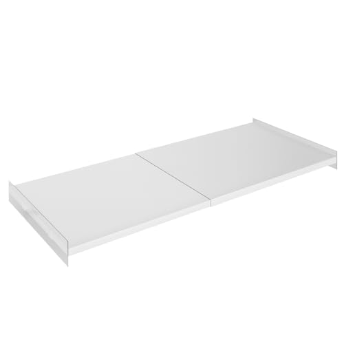 blitzlabs 16.9-31.5 inch Expandable Closet Shelves, Adjustable Shelf Closet Organizer with Strong Adhesive Pads, Cabinet Storage Rack Wardrobe Divider Shelving for Closets Pantry Cupboard Kitchen