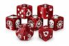 Bloody Football Dice Set of 7 in Blood Red by BaronOfDice