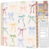 bloom daily planners 2027 Planner for Women (8.5" x 11") - Weekly & Monthly Calendar Year (January to December) Softcover Agenda Book Organizer with Stickers & Stencil - Bows