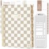 bloom daily planners 2027 Planner (January - December 2027) - Weekly & Monthly Softcover Planner for Women - Calendar Year Inspirational Agenda Book with Stickers - 5.5" x 8.25" - Checkered, Café