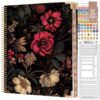 bloom daily planners HARDCOVER Planner 2027 (8.5" x 11") January - December 2027 Calendar Year - Task Goal Planner for Women - Monthly & Weekly Inspirational Agenda Book with Stencil - Moody Floral