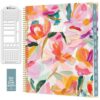 bloom daily planners HARDCOVER Planner 2027 (8.5" x 11") January - December 2027 Calendar Year - Task Goal Planner for Women - Monthly & Weekly Inspirational Agenda Book with Stencil - Brushstroke Blooms