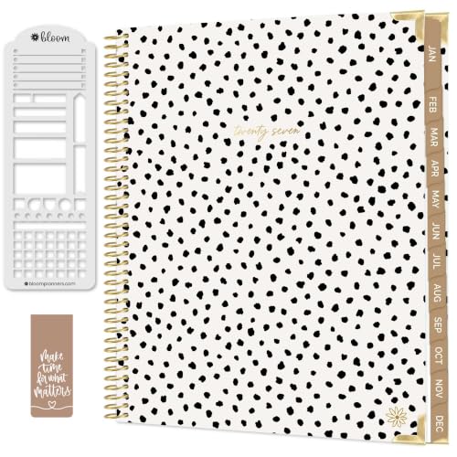 bloom daily planners HARDCOVER Planner 2027 (8.5" x 11") January - December 2027 Calendar Year - Task Goal Planner for Women - Monthly & Weekly Inspirational Agenda Book - Simply Spotted