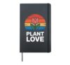 Bloom Heart Tulip Flower Blossom - Spring Romance Hardcover Journal, Black