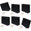 Bloszen File Storage Folder with Side Hooks, Black Expandable Document Holder for Classroom Records and Home Study Use