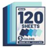 Blue Cardstock 120 Sheets, 5 Gradient Colors 8.5x11 Inch 180gsm Paper