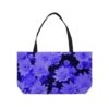 Blue Chrysanthemum Floral Weekender Tote Bag | Large Floral Beach Bag