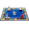 Blue Classroom Rug 6 7 x 8 6,Library Carpet Classroom Reading Rug for Classroom Elementary, School Learning Area, Preschool Rugs for Classroom