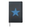Blue Colored Star on Multiple Colors Hardcover Journal, Black