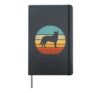 Blue Heeler Australian Cattle Dog Retro Vintage 70s Sunset Hardcover Journal, Black
