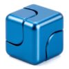 Blue Metal Cube Fidget Spinner