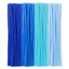 Blue Pipe Cleaners, 100 Pieces Chenille Stems Craft, 12 inch Long Fluffy Pipe Cleaners for Creative DIY Art Craft Projects, Home Decoration Supplies (6 mm x 30 cm, Blue Series-4 Colors)