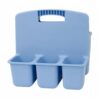 Blue Plastic 4 Compartment Desktop Supply Caddy Organizer