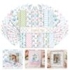 Blue Scrapbook Paper Double Sided 12x12 Watercolor Hydrangea 24 Sheets
