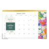 Blue Sky 2027 Monthly Desk Pad Planner Calendar, 17"x11", Spring Bouquet