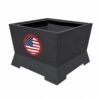 Blue Sky Outdoor Living 22" Square Peak Smokeless Fire Pit with Two Included Flag Medallions
