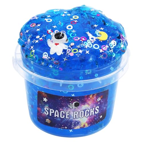 Blue Sky Space Rocks Scented Crunchy Slime,Galaxy Slime Super Soft and Non-Sticky, Great for Birthday Gifts for Girl and Boys Party Favors
