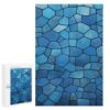 Blue Tile Pattern Wooden Puzzle for Adults, Beginner Jigsaw Puzzles